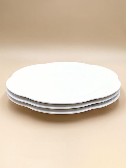 Блюдо круглое 30 см. набор 3 шт. "White Ornaments"