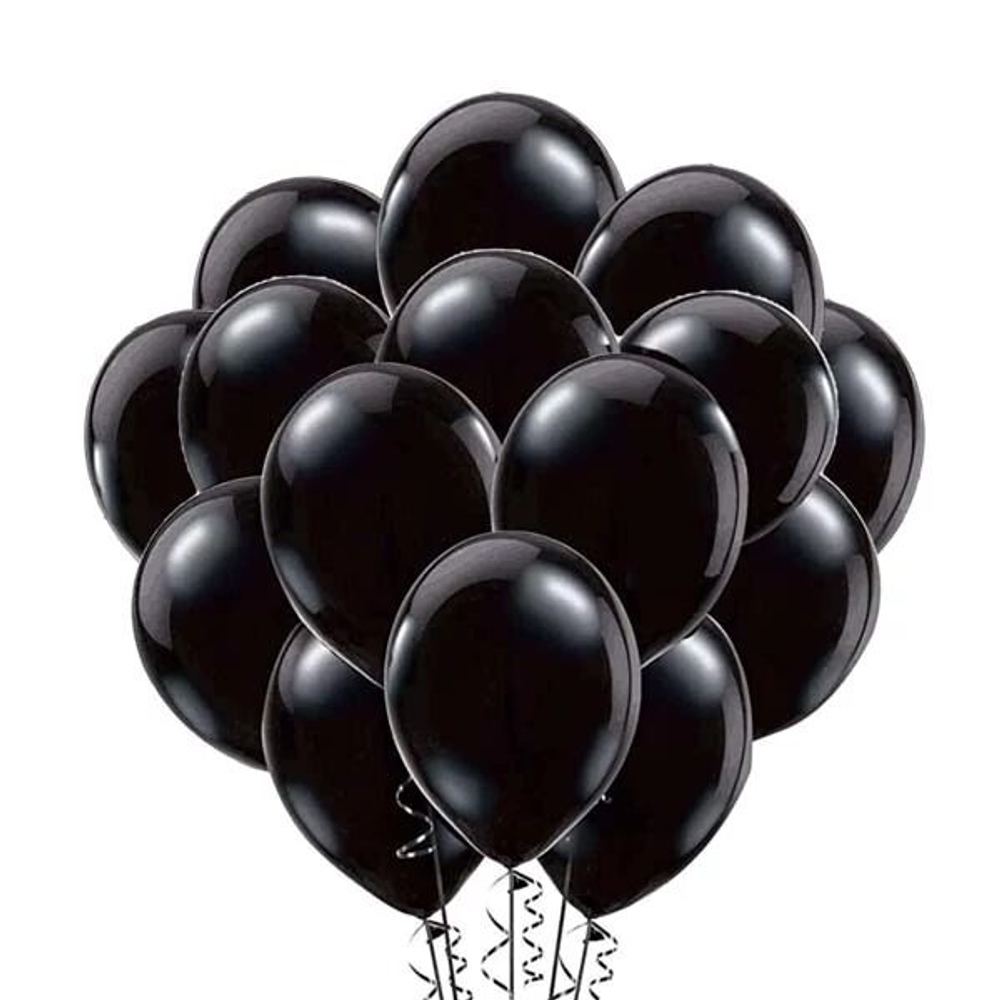 Фонтан черных шаров - 15 шариков