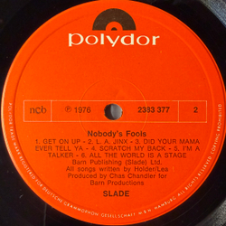 Виниловая пластинка Slade - Nobody's Fools LP