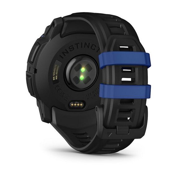 Умные часы Garmin Instinct 3 Amoled 50 mm Black with Black/Bolt Blue Band (010-03020-03)