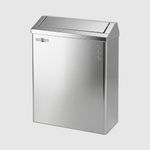 Контейнер для мусора настенный с крышкой push-open 23 л. нерж. сталь NOFER 14079.В глянцевый
