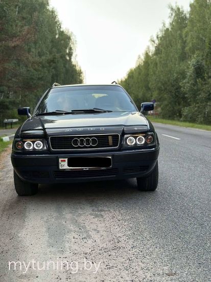 Передние фары ANGEL EYES BLACK для Audi 80 B4