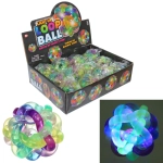 Мяч 6 см «Клубок» попрыгун, с подсветкой