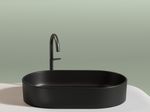 Умывальник чаша накладная овальная (цвет Черный Матовый) Element 608x385x122мм