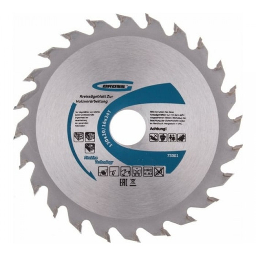 Диск пильный 130x20/16x24Т мм Gross