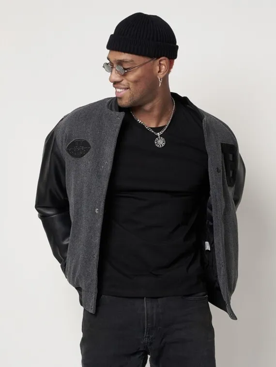 Бомбер мужской, цвет серый, размер 48