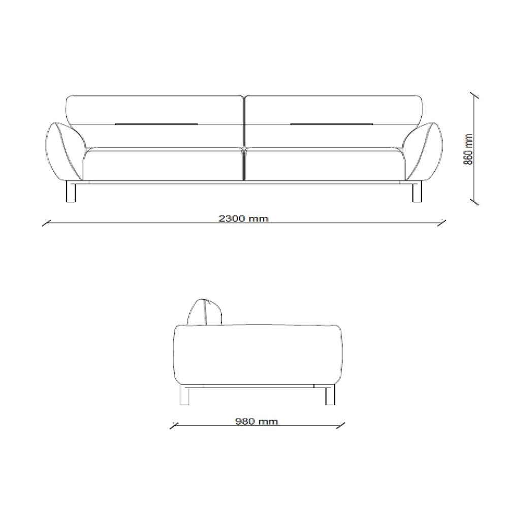 Диван кровать трехместный ENZA HOME PERGE EH73758