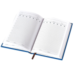 Ежедневник недатированный, А5, Yalong, 7БЦ, иск. кожа, ляссе, синий, клетка, 120 л., "Классика"