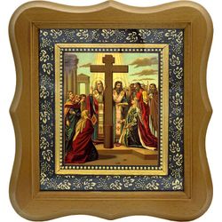 Воздвижение Креста Господня. Икона на холсте.