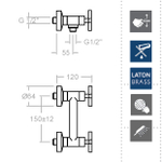 Смеситель для душа с душевым комплектом RS-CROSS 6208MO
