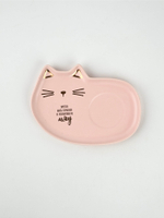 Чайная пара «Мяу»: кружка 200 мл, блюдце 18×11 см, ложка