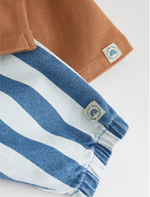 Лонгслив и брюки в комплекте для мальчика Next AY7-120, Оранжевый, Синий