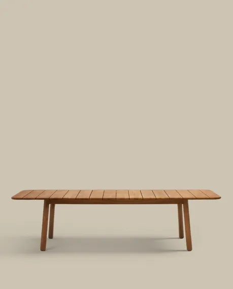 Раздвижной стол Turqueta из массива тикового дерева, 220 (294) x 100 см