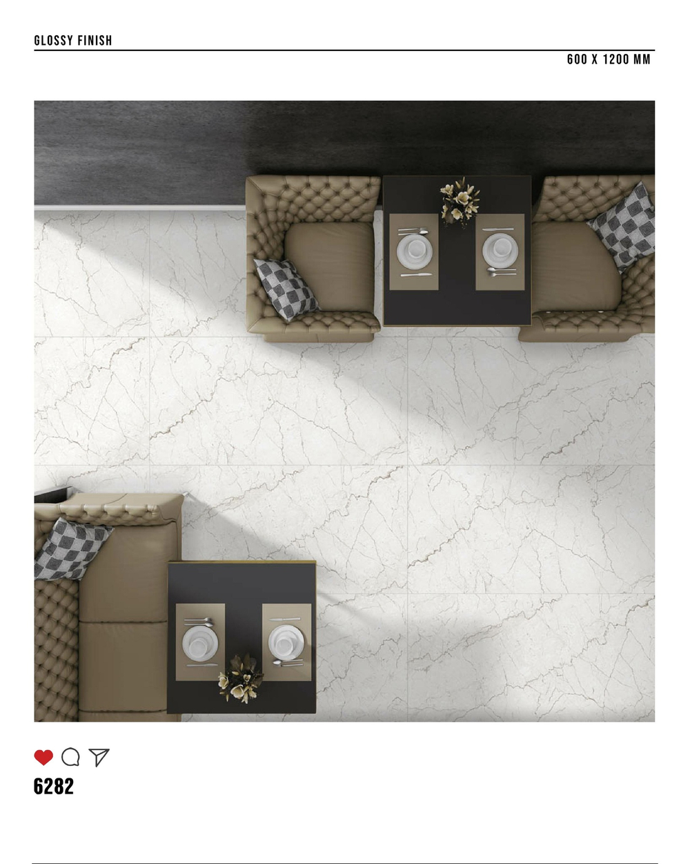 Керамогранит glossy №3 60х120, 6282