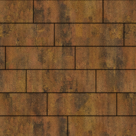 Тротуарная плитка ПРЯМОУГОЛЬНИК 750х250 мм - Листопад гладкий Саванна