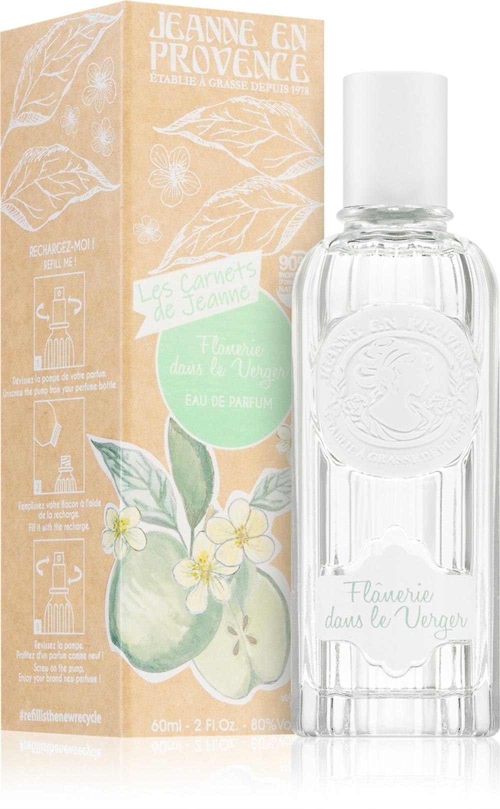 Jeanne en Provence Les Carnets de Jeanne Flanerie dans Le Verger Многоразовый флакон Eau de Parfum для женщин