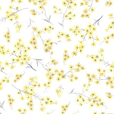 Цветущая желтая сакура (мелкий узор)