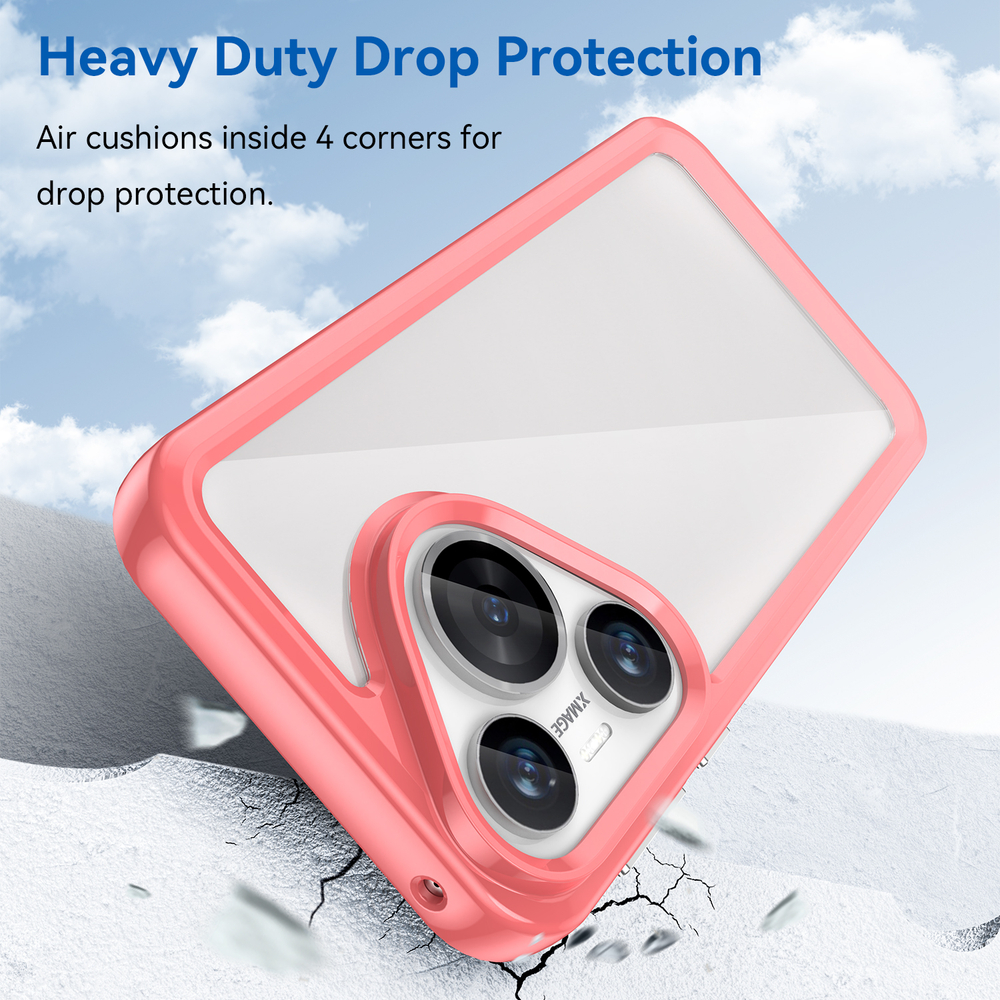 Усиленный чехол с мягкими рамками красного цвета для Huawei Pura 70