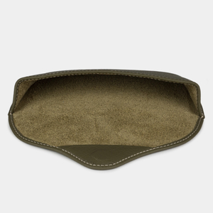 Футляр для очков Soleil из кожи теленка, зеленого цвета