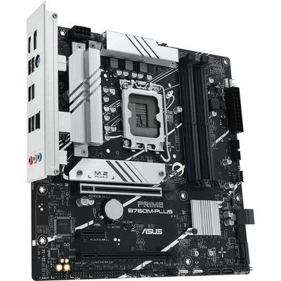 Материнская плата ASUS PRIME B760M-PLUS (Socket 1700, mATX, 4xDDR5(192GB), DP/HDMI 2.1, 2xPCIe 4.0x16/1xPCIe 4.0, 1xLAN (2.5GbE), 4xSATA 6Gb/s, 2xM.2, 2xUSB 3.2, 4xUSB 2.0, 1xPS/2)