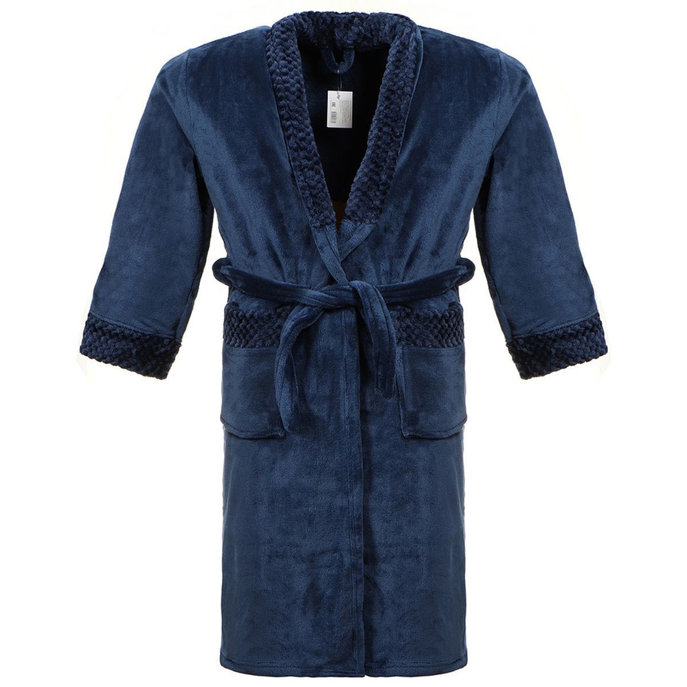 Халат унисекс, махр, 100%пэ, деним, универсальный, T2021-3