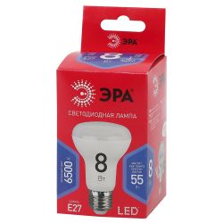 Лампочка светодиодная ЭРА RED LINE LED R63-8W-865-E27 R Е27 / Е27 8Вт рефлектор холодный дневной свет