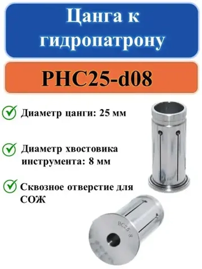 PHC25-d08 Цанга к гидропатрону