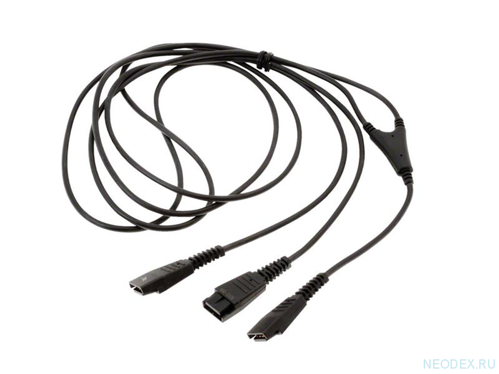 Jabra Supervisor Y-шнур, QD на 2xQD, шнур для обучений с кнопкой отключения микрофона (mute)