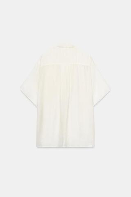 ZARA РУБАШКА С ШАРФОМ — ZW COLLECTION, БЕЛЫЙ