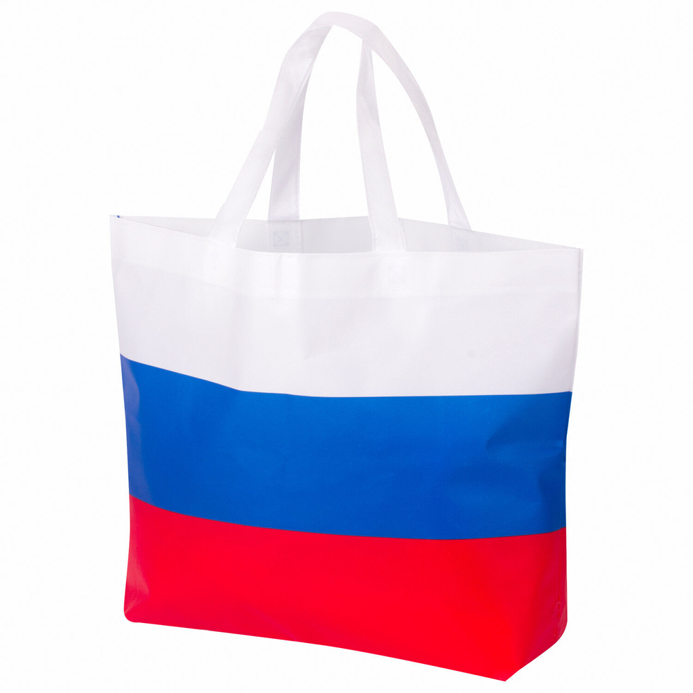 Сумка "Флаг России" триколор 40х29 см нетканое полотно BRAUBERG 6055 (10 штук в упаковке)