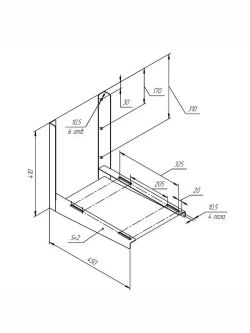 Кронштейн для кондиционера 410х450х2 мм (1 комплект), крепление для сплит системы, BCOM
