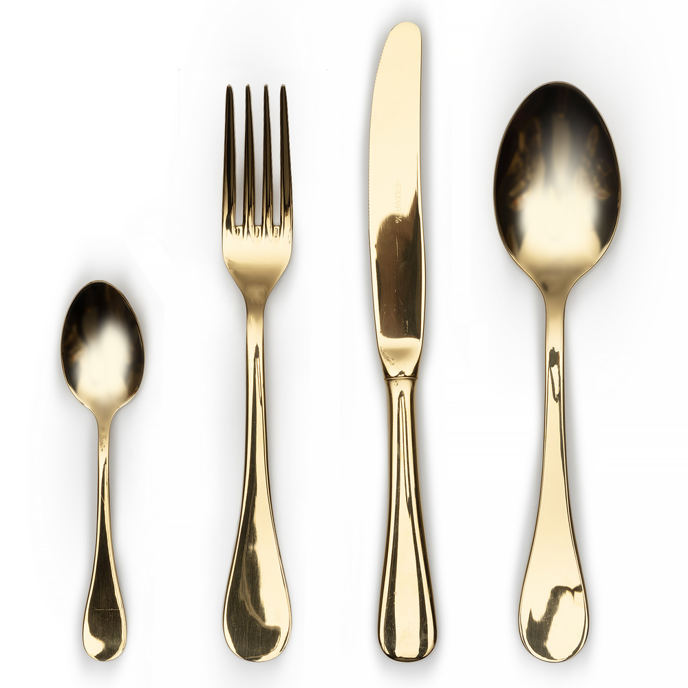 Набор ROCCO GOLD SHINY 118столовые приборы Herdmar Золотой
