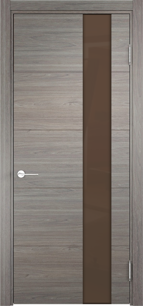 Межкомнатная дверь Турин 14 / Цвет Дуб шервуд вералинга / Стекло "Лакобель" / Двери Верда