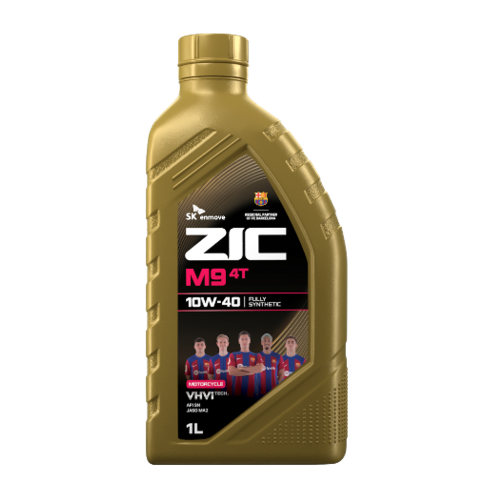 Моторное масло для 4Т-двигателей Zic M9 4T 10W-40, синтетическое, 1 л