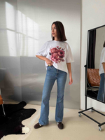 Футболка оверсайз с принтом длинная15