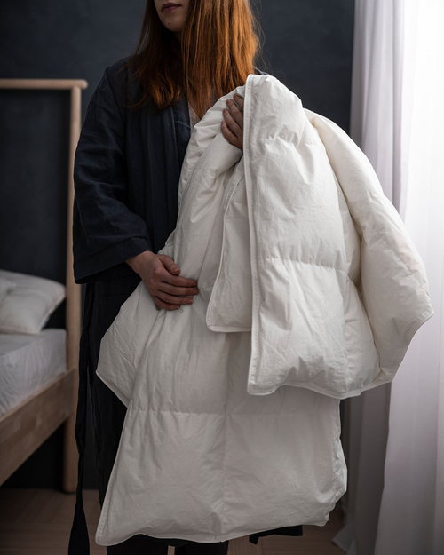 Полутороспальное одеяло IKEA FJALLARNIKA (ФЬЕЛЛАРНИКА), Всесезонное, Белый, 150х200 см