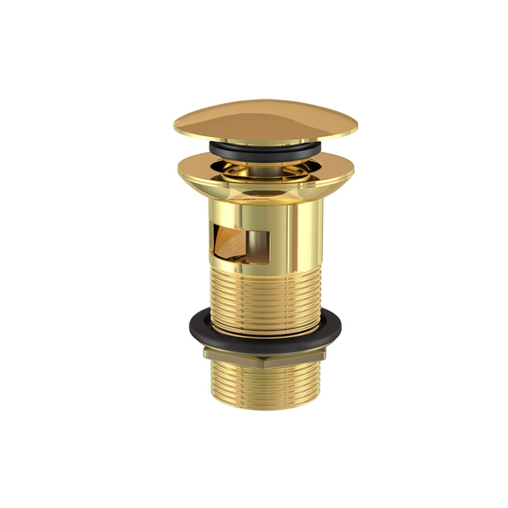 Jaquar, донный клапан для раковины с переливом, Глянцевое золото ALD-GLD-729