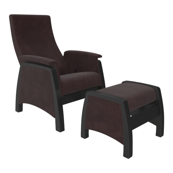 Кресло-глайдер 101 с пуфом