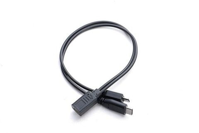 USB type C(f) разветвитель 1 гнездо на 2 штекера type С(m) + micro USB(m)