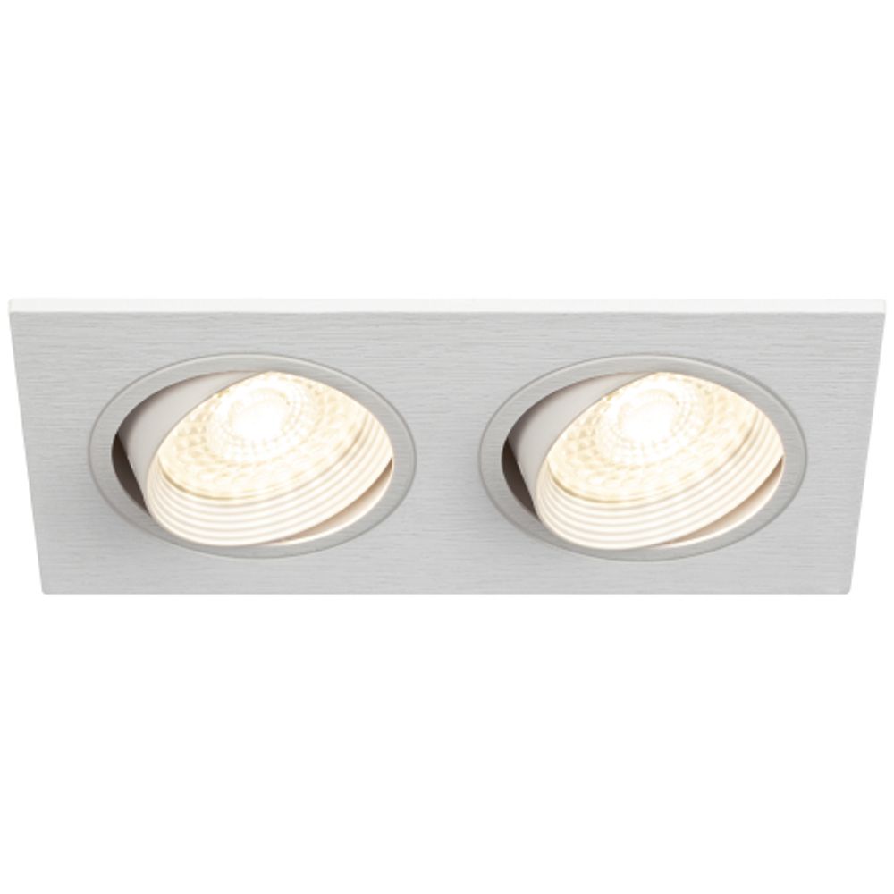 Встраиваемый светильник декоративный ЭРА KL92-2 WH MR16/GU5.3 белый, пластиковый