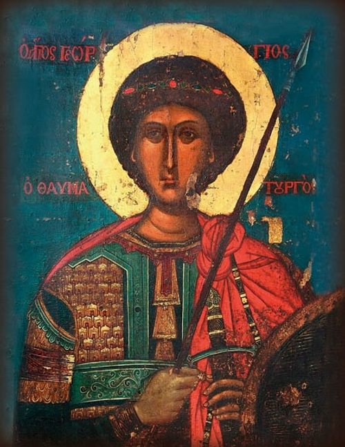 Икона на дереве "Великомученик Георгий Победодоносец № 2 "