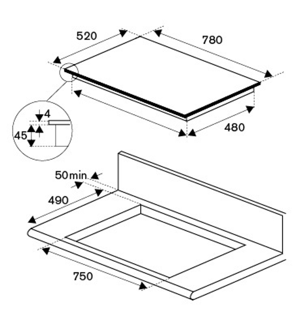 Индукционная варочная панель Bertazzoni P785IM2G5NE