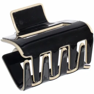 Заколка - краб для волос «AKS-EMPIRE», цвет черный, 5*4,5см