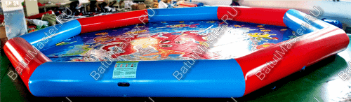 Надувной бассейн "Восьмигранник", 9*9*0.65 м, с принт-печатью на дне