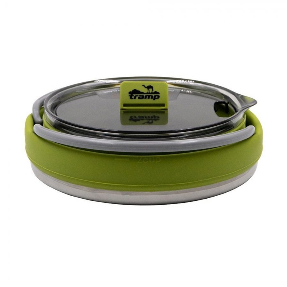 Чайник Tramp складной силиконовый 1 л (оливковый)