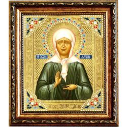 Икона Святой блаженной Матроны Московской на холсте.