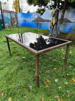 Стол из искусственного ротанга Милан 160х90см для дачи (Brown)