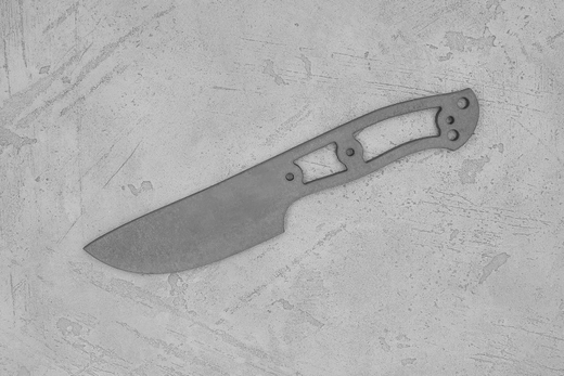 Заготовка для ножа, сталь Elmax 3,9мм. Модель "Скинер-III" с клинком 105мм, ТО 61-62HRC