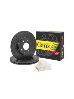 Диск тормозной передний перфорированный PRO-LINE с покрытием (комплект 2 шт) HYUNDAI I20/SOLARIS I/II/ACCENT KIA PIO III/IV 17> GANZ GIJ06236S