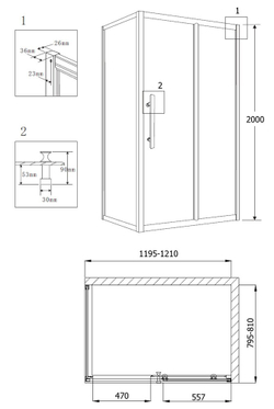 Душевой уголок 120x80 GROSSMAN Pragma PR-120GQR